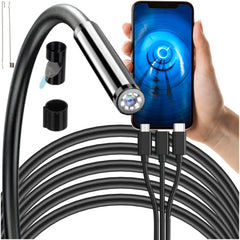 Endoskopkamera til Android Full HD 1920x1080 – inspektionskamera med 2 m kabel og 6 LED-lys