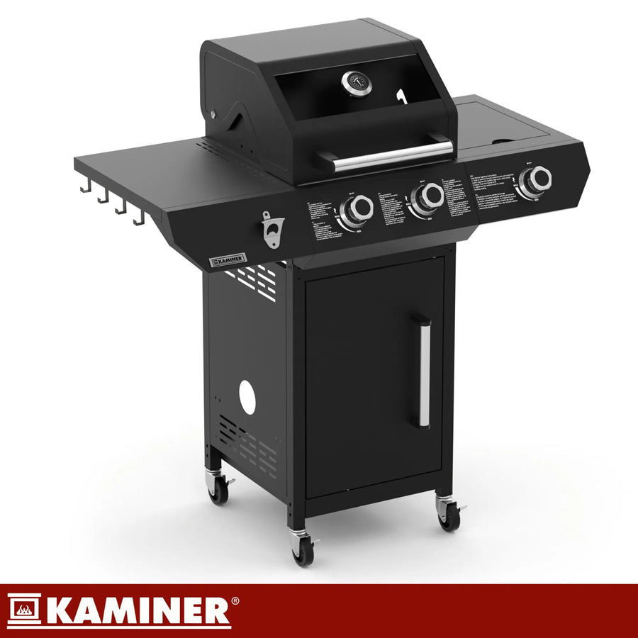 2+1 10kW Varen Black 3.0 Kaminer gasgrill