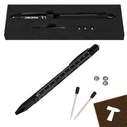 Multifunktionel pen - sort 9in1 Bigstren