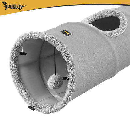 Kattetunnel 120 cm, legetunnel og hule i grå
