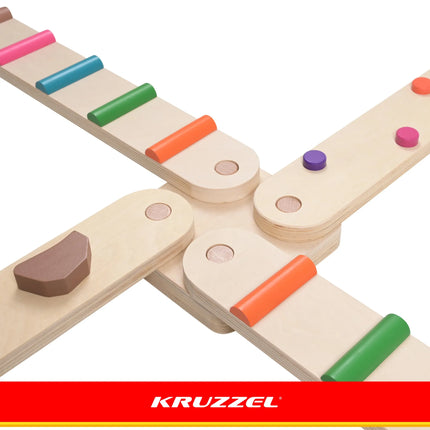 Balancebane af træ – 14 dele. Kruzzel