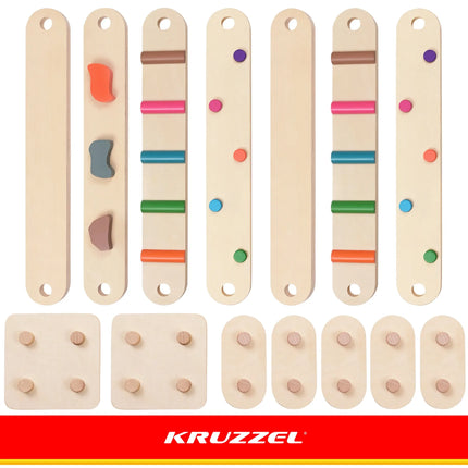 Balancebane af træ – 14 dele. Kruzzel