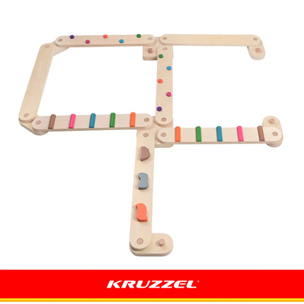 Balancebane af træ – 14 dele. Kruzzel
