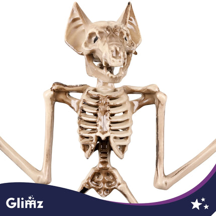 Flagermus-skelet – dekoration, 30 cm, Glimz