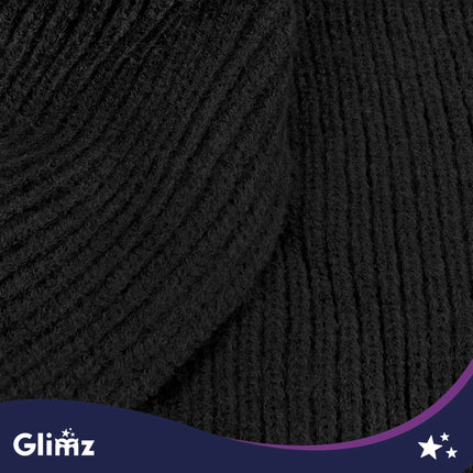 Vinterhue/hætte – sort Glimz