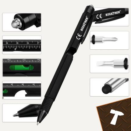 Multifunktionel pen - sort 9in1 Bigstren