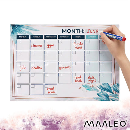 Maaleo-planlægger/kalender med magnet