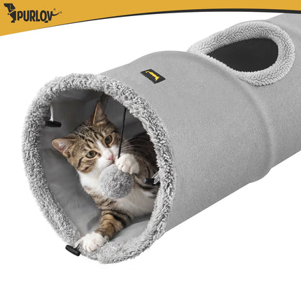 Kattetunnel 120 cm, legetunnel og hule i grå