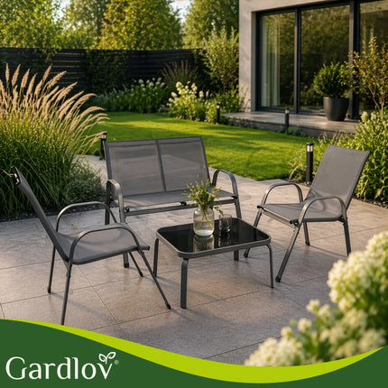 Balkonmøbelsæt – grå Gardlov