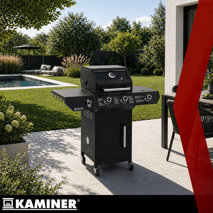 2+1 10kW Varen Black 3.0 Kaminer gasgrill