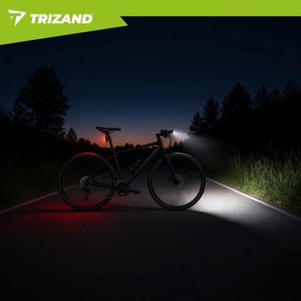 Trizand LED cykellygte 1000lm + baglygte