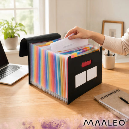 Dokumentmappe med 24 rum fra Maaleo