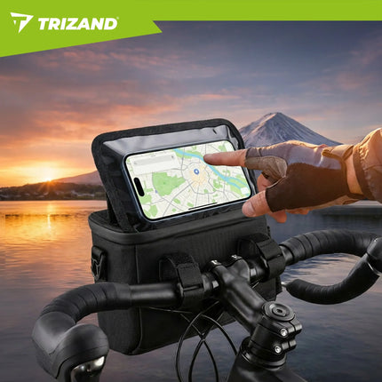 Cykelholder til mobiltelefon – Trizand-cykeltaske