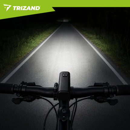 Trizand LED cykellygte 1000lm + baglygte