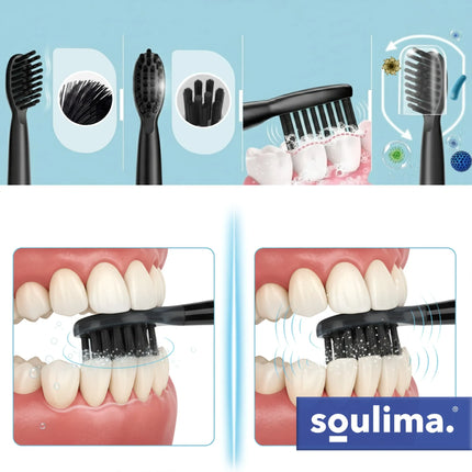 Tandbørstehoveder til sonisk tandbørste - 2 stk. soft og medium