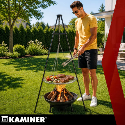 Kaminer trefodet havegrill 167 x 58 cm