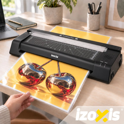 A3-laminator med papirskærer fra Izoxis