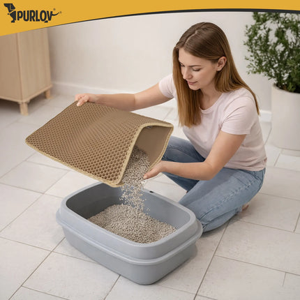 Underlag til kattebakke 60 x 45 cm – beige Purlov