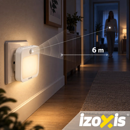 LED-natlampe med bevægelsessensor – 2 stk. Izoxis