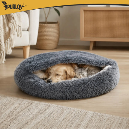 Hund/katte-seng 70 cm – plys fra Purlov