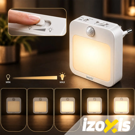 LED-natlampe med bevægelsessensor – 2 stk. Izoxis