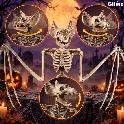Flagermus-skelet – dekoration, 30 cm, Glimz