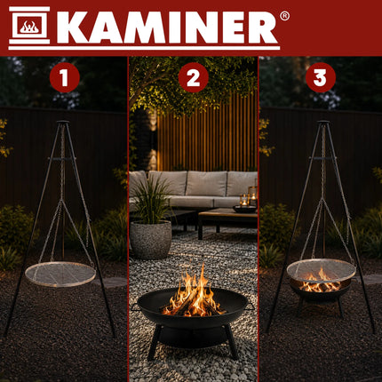 Kaminer trefodet havegrill 167 x 58 cm