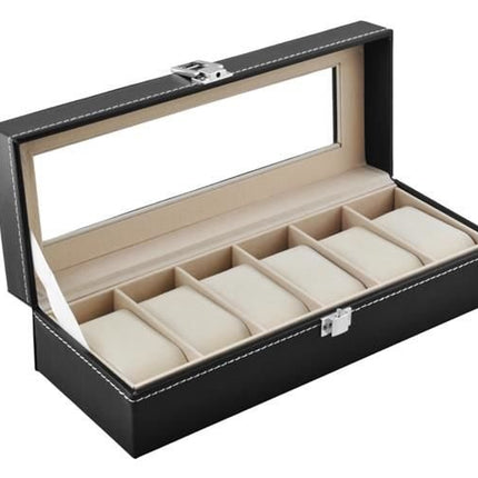 Organizer Box til 6 Ur eller Smykker – Elegant og Praktisk Opbevaring