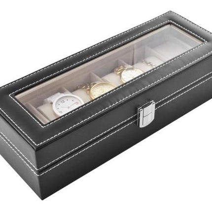 Organizer Box til 6 Ur eller Smykker – Elegant og Praktisk Opbevaring