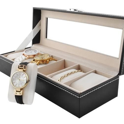 Organizer Box til 6 Ur eller Smykker – Elegant og Praktisk Opbevaring