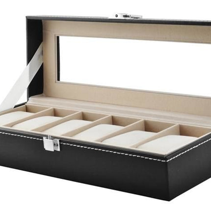 Organizer Box til 6 Ur eller Smykker – Elegant og Praktisk Opbevaring