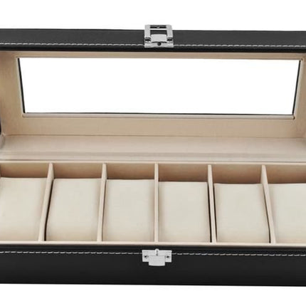 Organizer Box til 6 Ur eller Smykker – Elegant og Praktisk Opbevaring