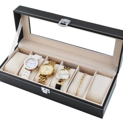 Organizer Box til 6 Ur eller Smykker – Elegant og Praktisk Opbevaring