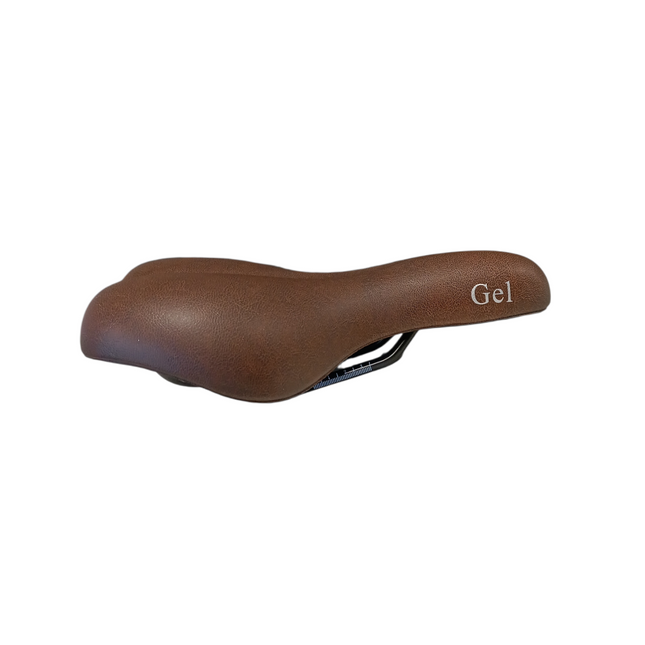 Selle Comfort sadel brun gel, uden sadelbøjle