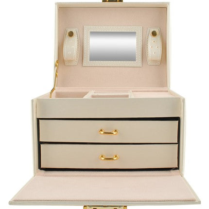 Elegant Smykkeboks med 20 Rum – Sikker Opbevaring til Dine Værdier