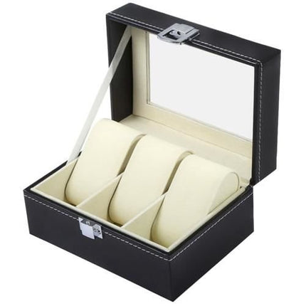 Elegant Ur Organizer med 3 Rum – Beskyt og Vis Dine Ure Smukt