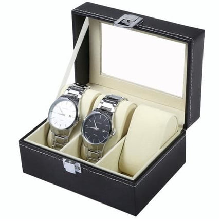 Elegant Ur Organizer med 3 Rum – Beskyt og Vis Dine Ure Smukt