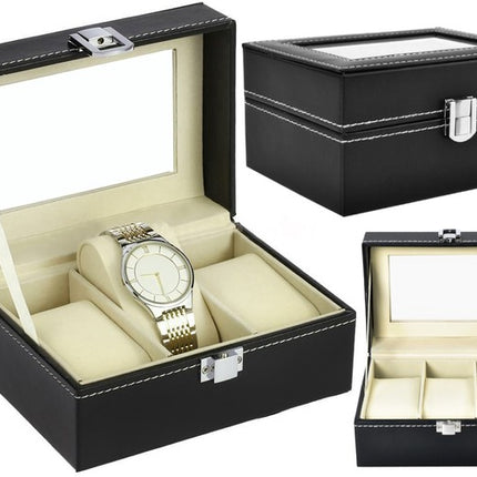 Elegant Ur Organizer med 3 Rum – Beskyt og Vis Dine Ure Smukt