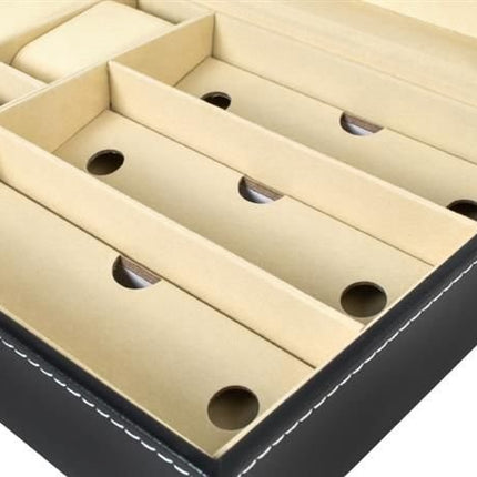 Elegant Organizer til Ure og Briller – Sikker Opbevaring med Lås