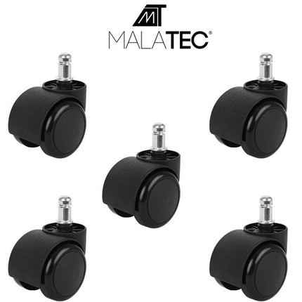 Erstatningshjul til Kontorstol - 5 Stk. Skridsikre og Skånsomme