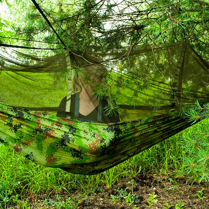 Praktisk Turist Hængekøje med Myggenet – Ideel til Camping og Vandreture