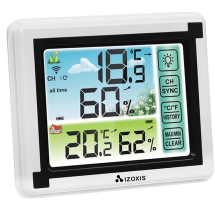 Vejrstation med Termometer og Hygrometer – Indendørs og Udendørs Måling