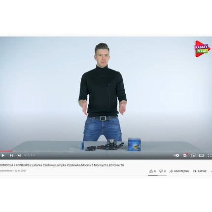 LED Hovedlampe med 5 x Cree T6 – Perfekt til Cykling og Udendørs Aktiviteter