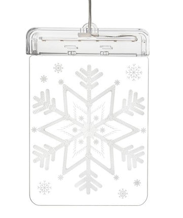 LED Snefnug i Glas - Smuk Dobbelt-Sidet Dekoration til Jul