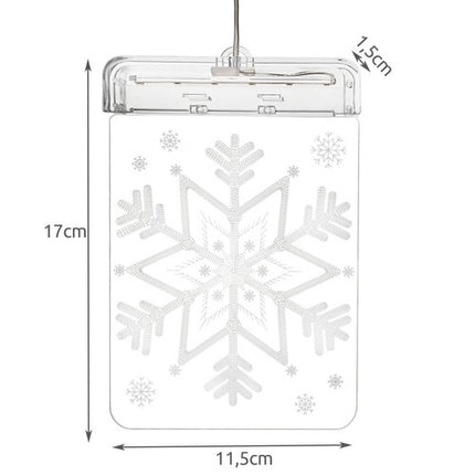 LED Snefnug i Glas - Smuk Dobbelt-Sidet Dekoration til Jul