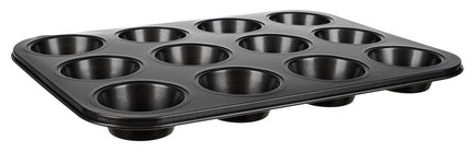 Teflon Muffinbakke med 12 Silikoneforme – Bag Lækre Muffins Let og Hurtigt