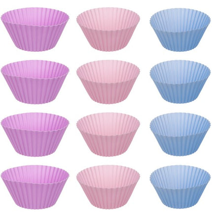 Teflon Muffinbakke med 12 Silikoneforme – Bag Lækre Muffins Let og Hurtigt