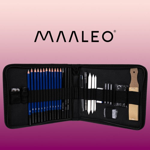 Professionelt Skitse Sæt med 32 Elementer – Ideelt til Alle Tegneentusiaster