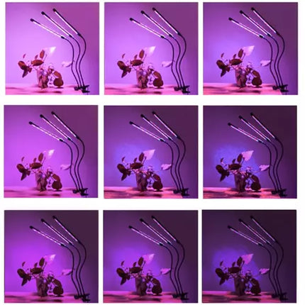 Vandtæt Vækstlampe til Planter - 3 Paneler med Timer og Fjernbetjening