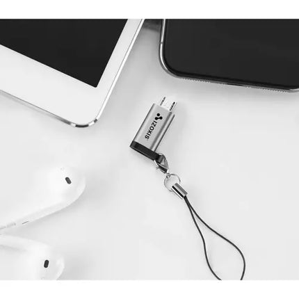 Adapter OTG Micro USB 2.0 til USB Type-C med Lanyard - Praktisk og Brugervenlig